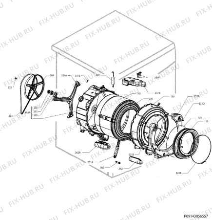 Взрыв-схема стиральной машины Zanussi ZWH6120P - Схема узла Functional parts 267